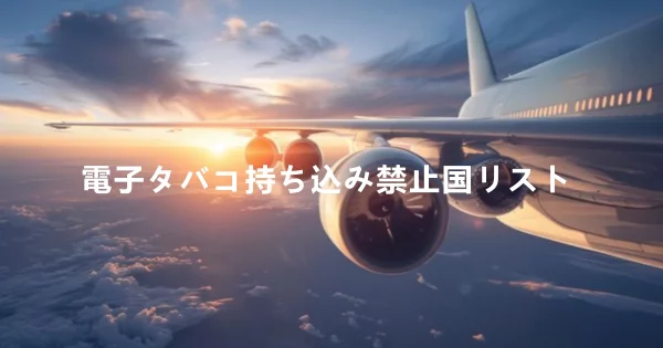 電子タバコ持ち込み禁止国リスト